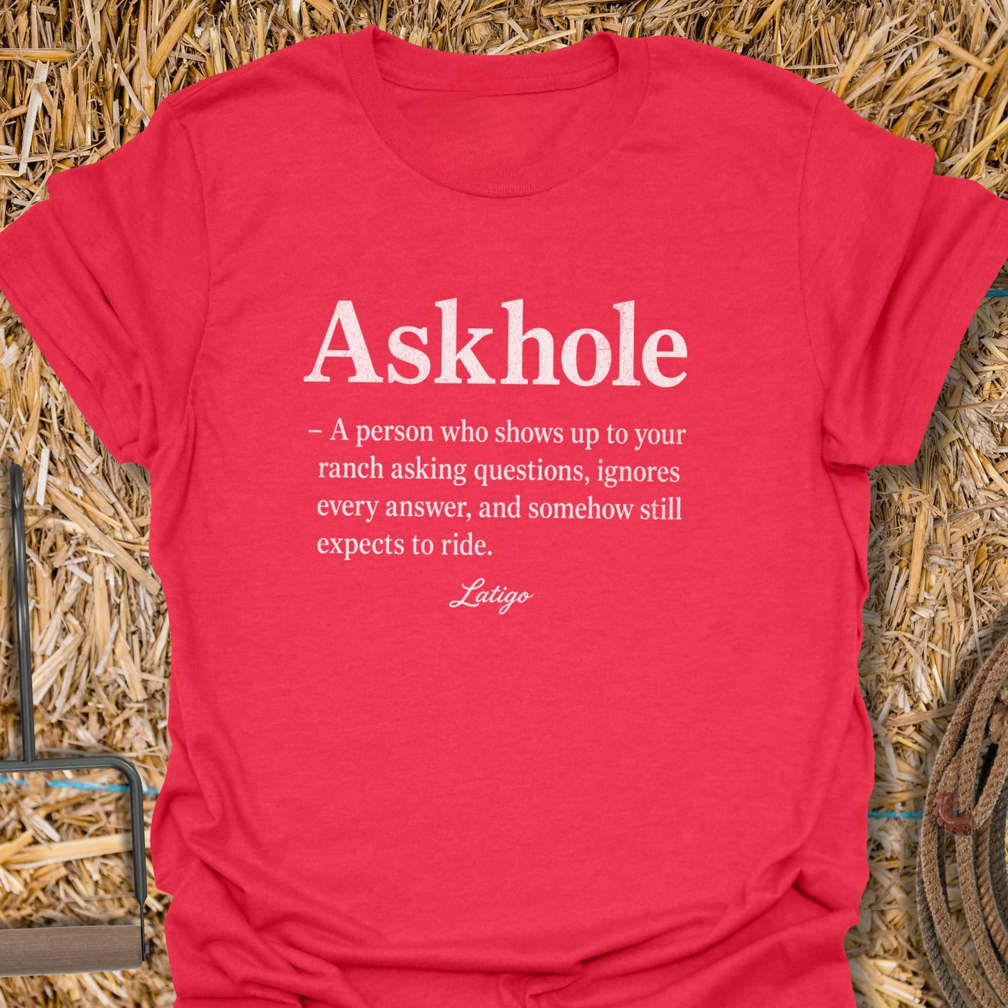 Printify T-Shirt Heather Red / S Askhole Tee