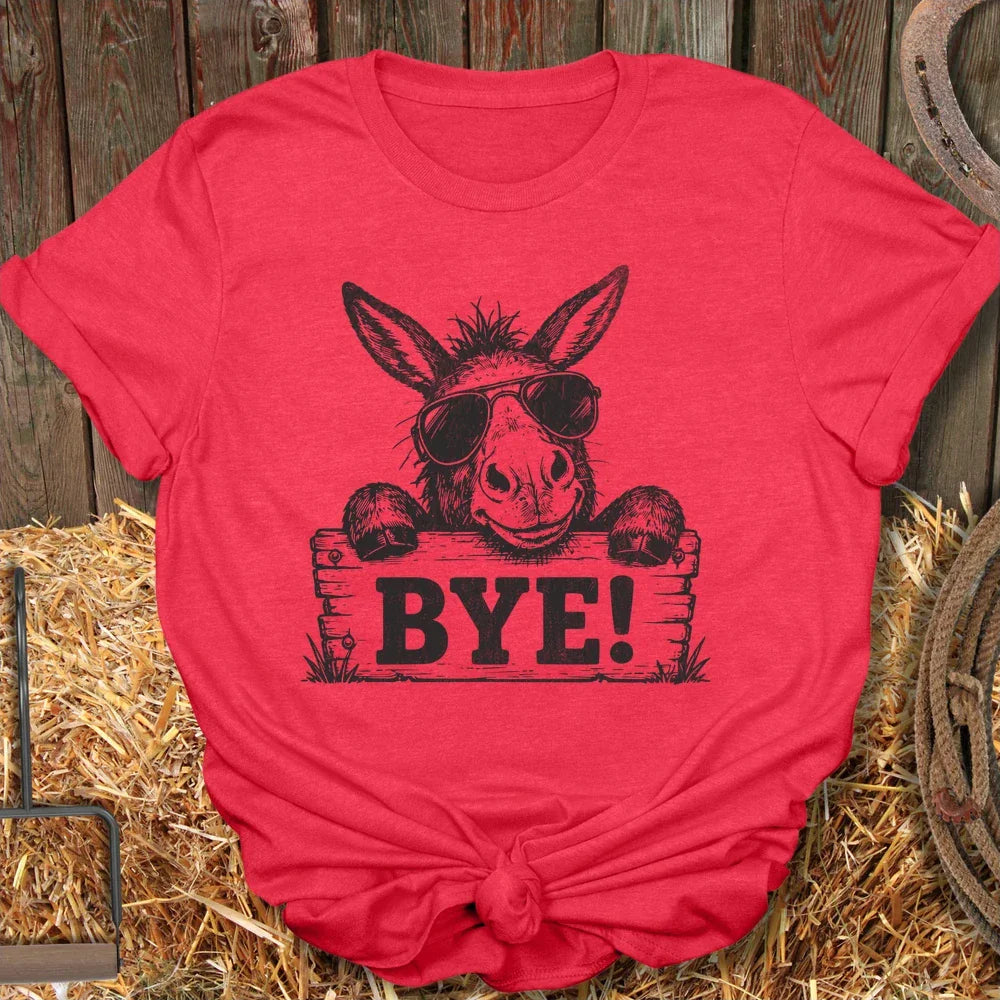Printify T-Shirt Heather Red / S Bye Tee