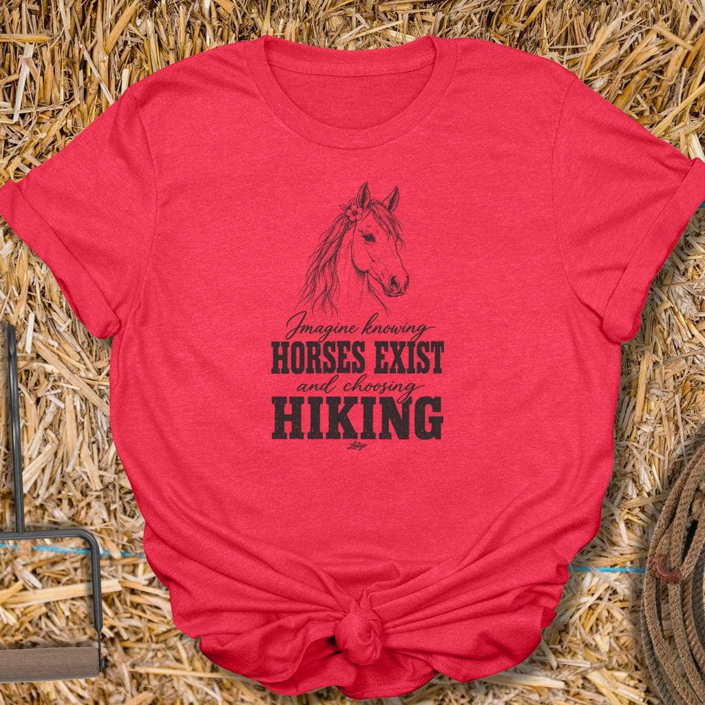 Printify T-Shirt Heather Red / S Choosing Hiking Tee