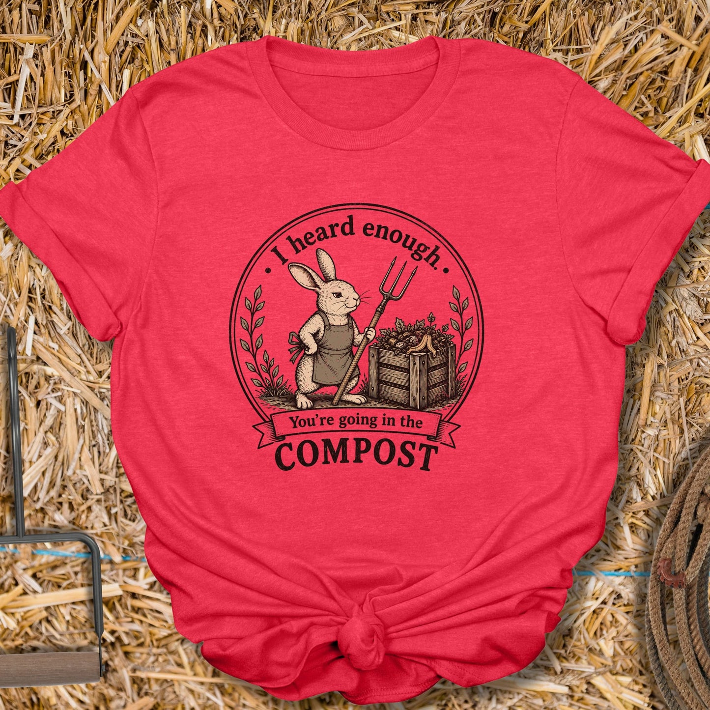 Printify T-Shirt Heather Red / S Compost Tee