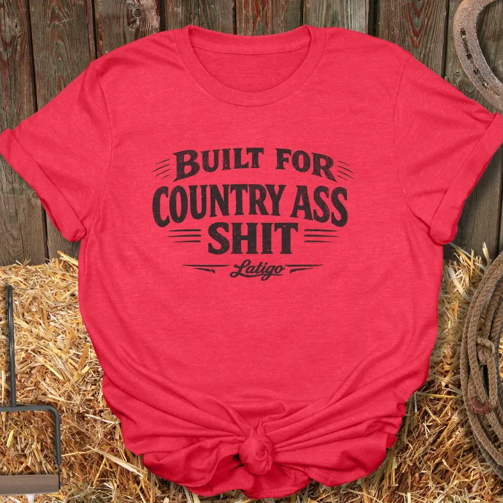 Printify T-Shirt Heather Red / S Country Ass Shit Tee