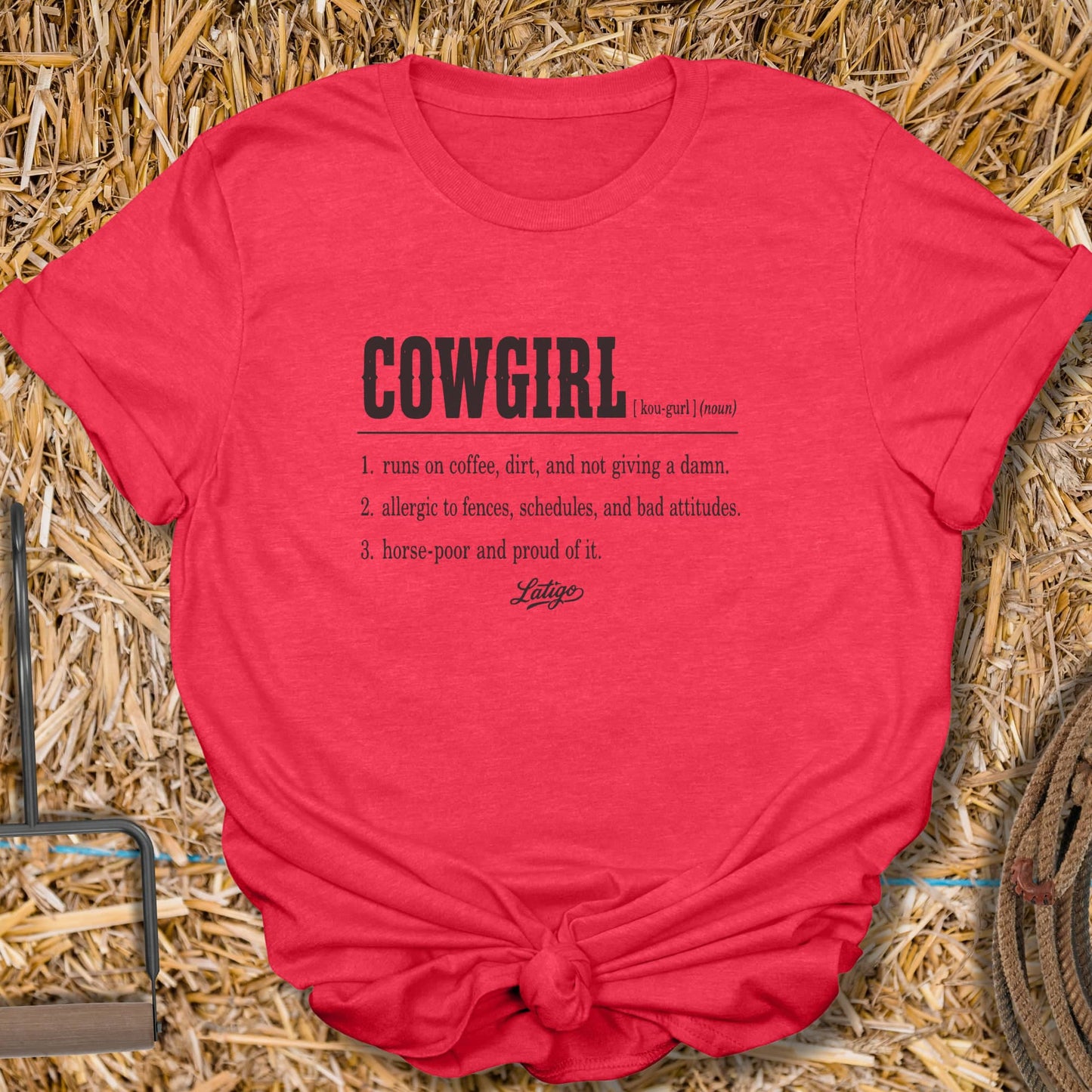 Printify T-Shirt Heather Red / S Cowgirl Tee