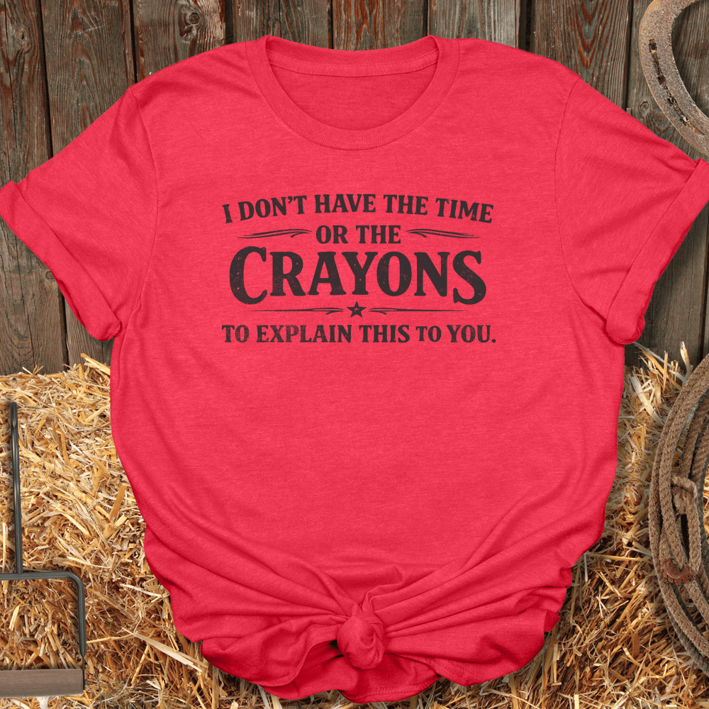 Printify T-Shirt Heather Red / S Crayons Tee