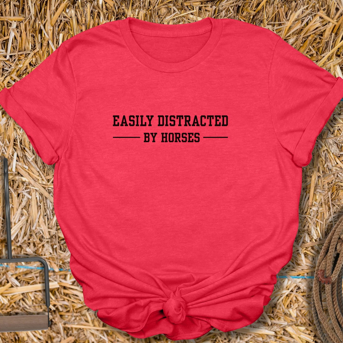Printify T-Shirt Heather Red / S Distracted Tee