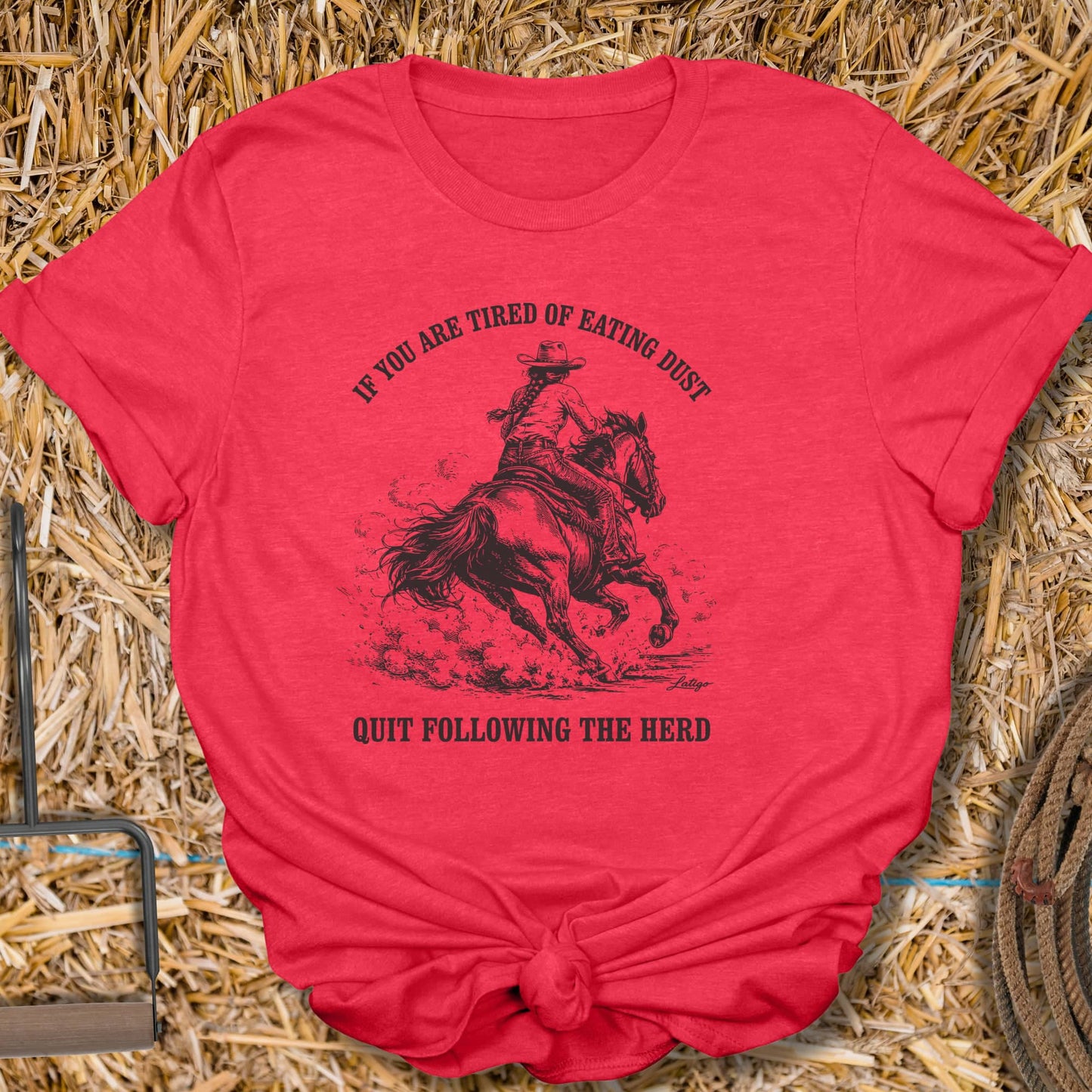 Printify T-Shirt Heather Red / S Following Tee