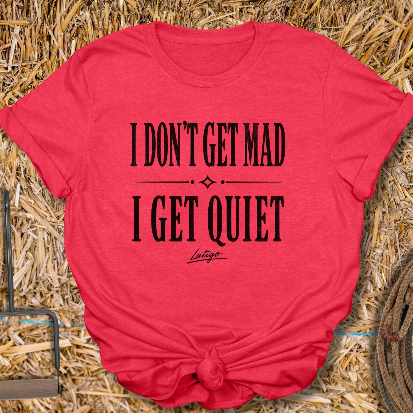 Printify T-Shirt Heather Red / S Get Mad Tee