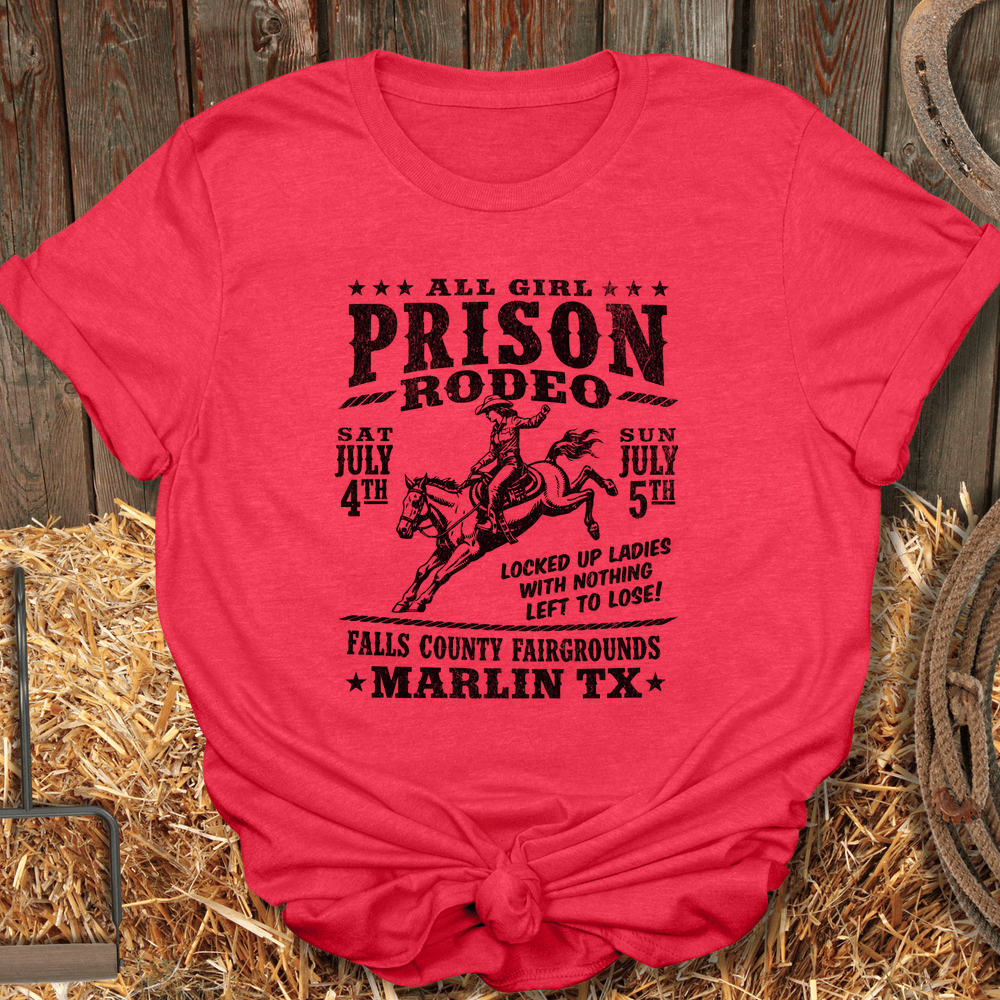Printify T-Shirt Heather Red / S Girl Rodeo Tee