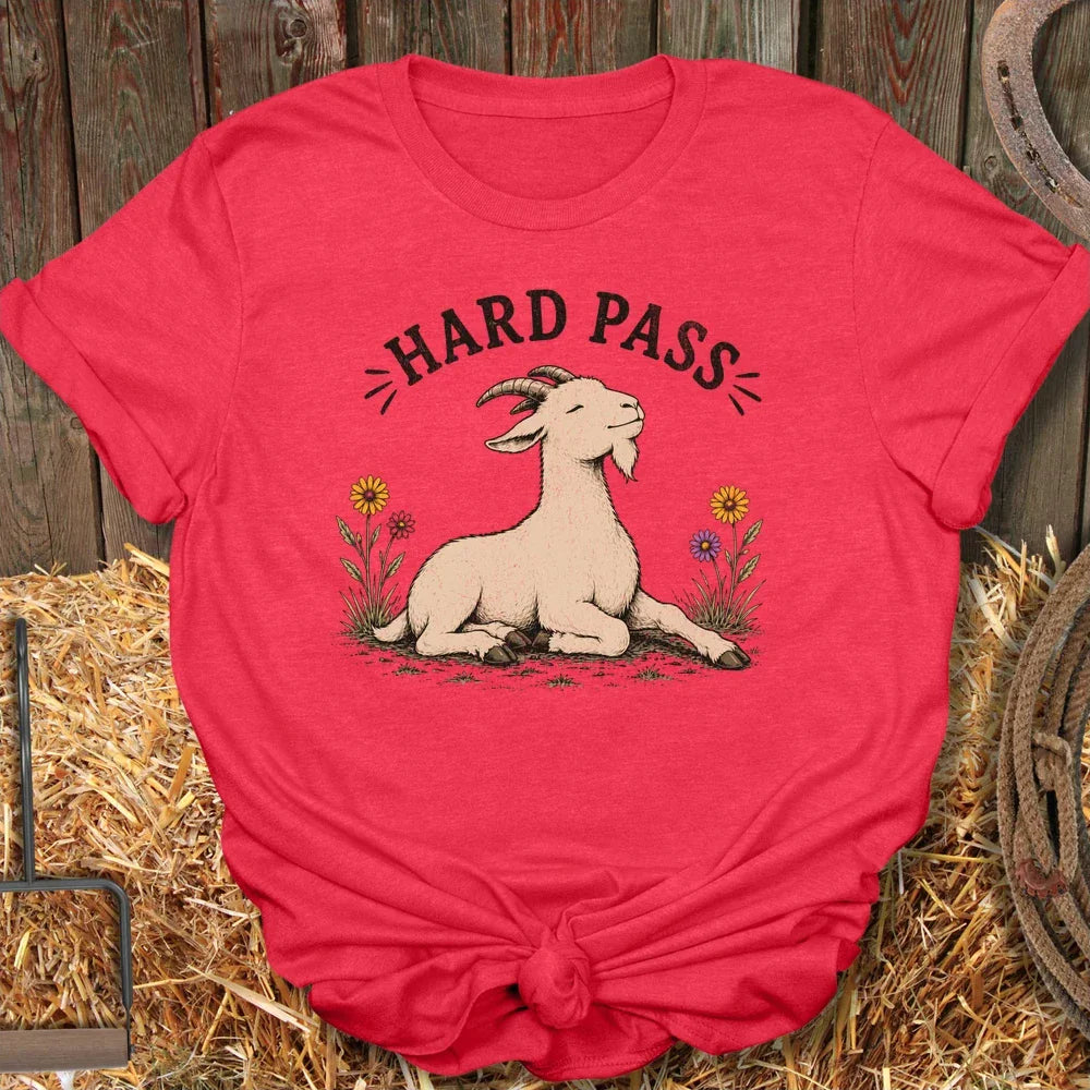 Printify T-Shirt Heather Red / S Hard Pass Tee