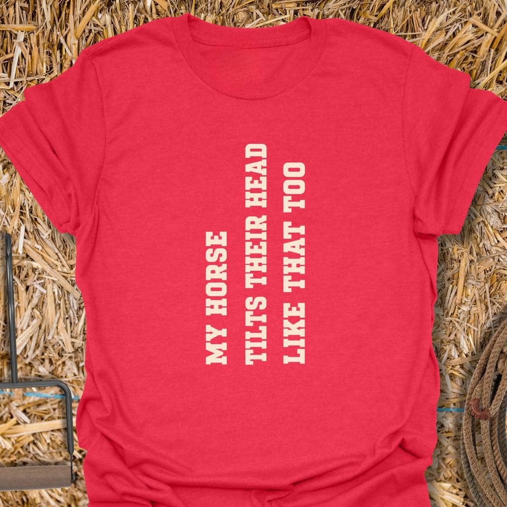 Printify T-Shirt Heather Red / S Head Tilt Tee