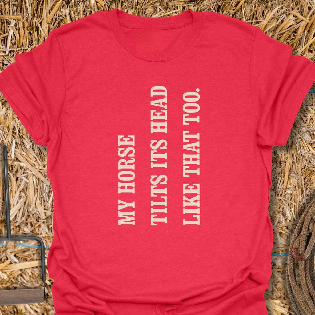 Printify T-Shirt Heather Red / S Head Tilt Tee
