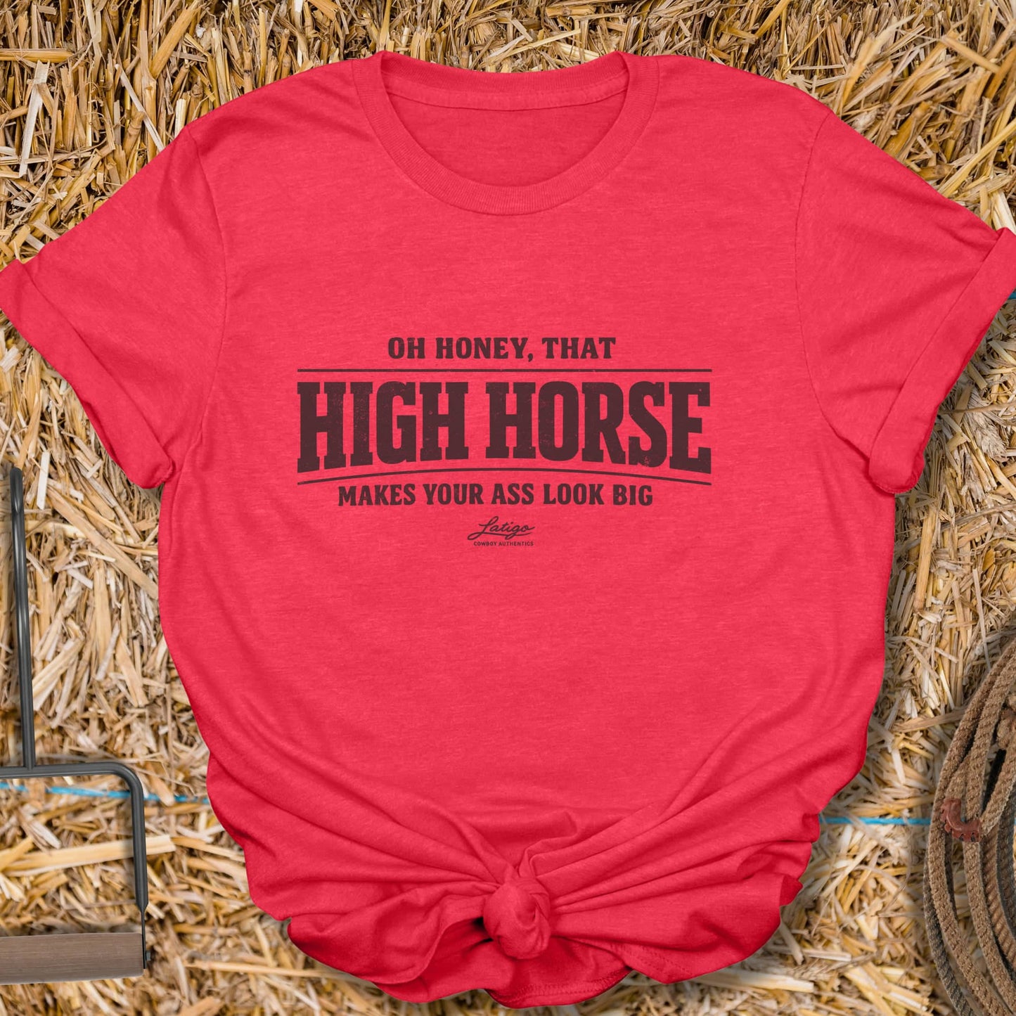 Printify T-Shirt Heather Red / S High Horse Tee