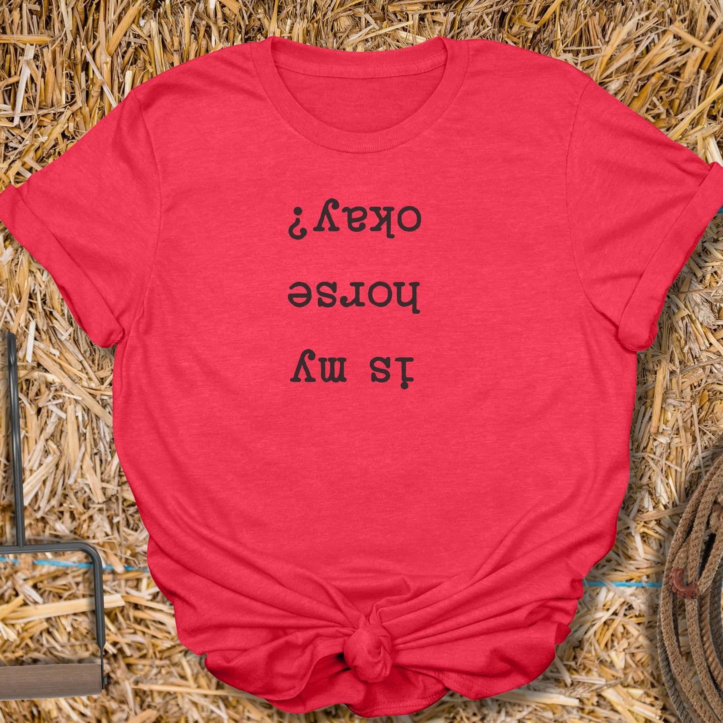 Printify T-Shirt Heather Red / S Horse Okay Tee