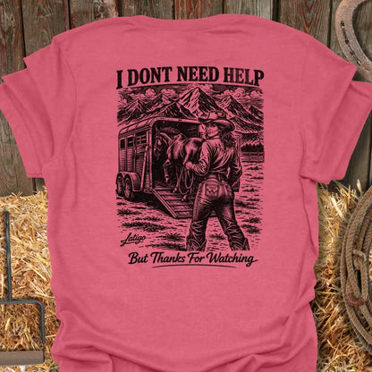 Printify T-Shirt Heather Red / S I Don't Need Help Tee