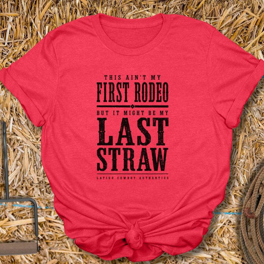 Printify T-Shirt Heather Red / S Last Straw Tee