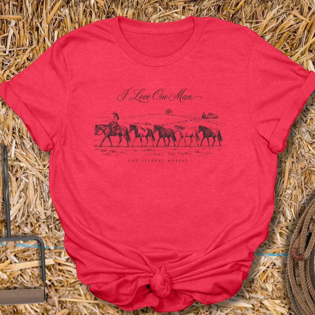 Printify T-Shirt Heather Red / S One Man Tee