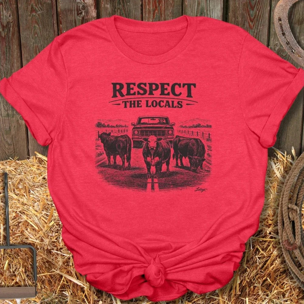 Printify T-Shirt Heather Red / S Respect Locals Tee
