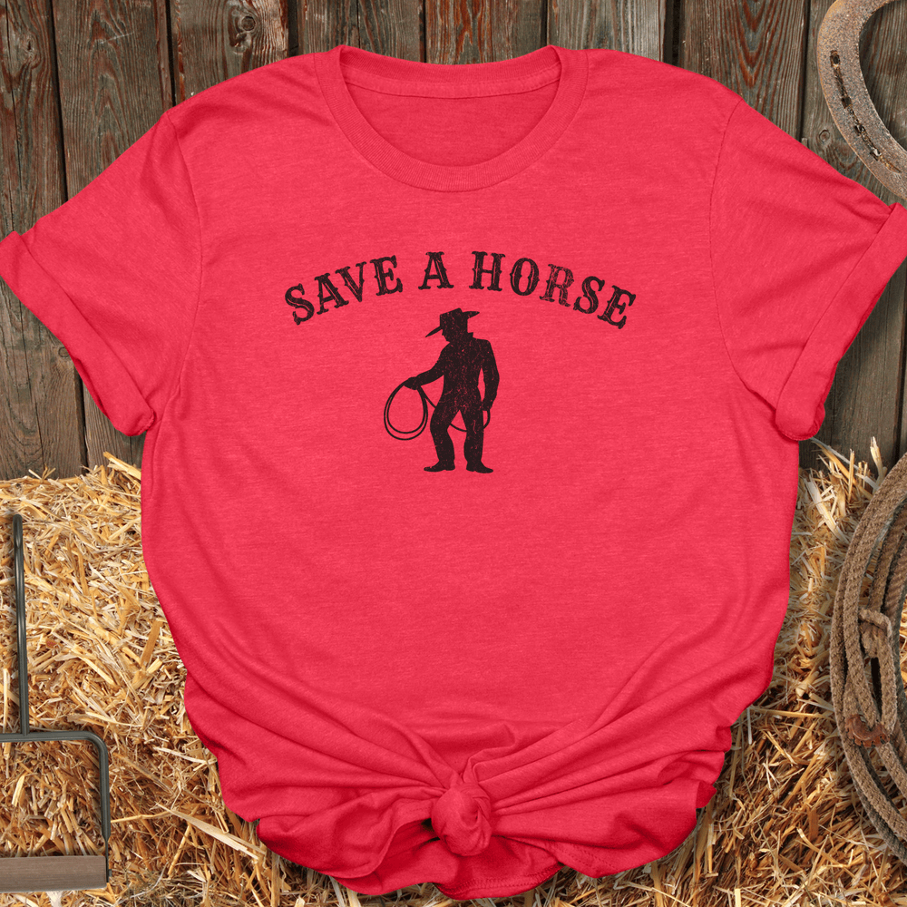 Printify T-Shirt Heather Red / S Save Tee
