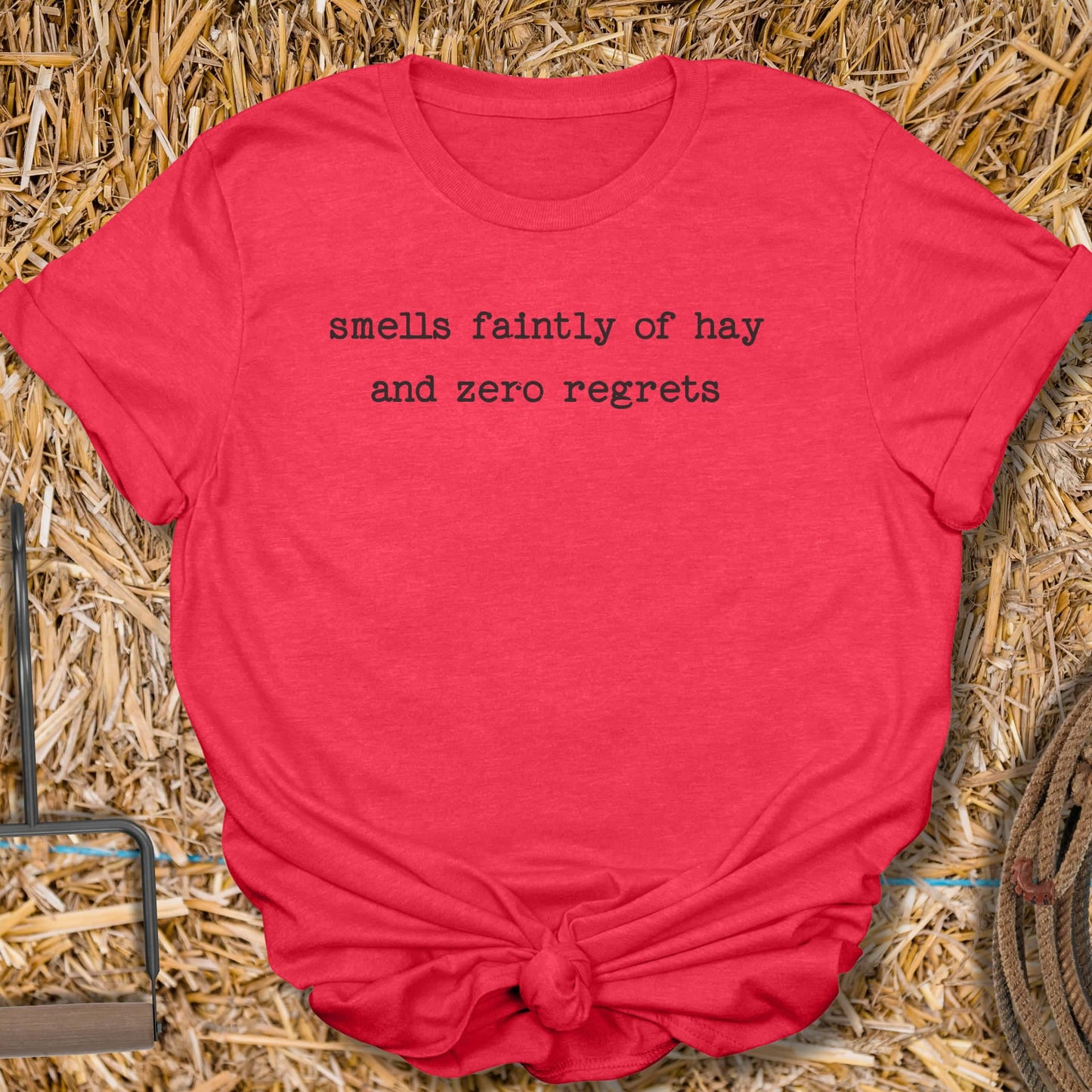 Printify T-Shirt Heather Red / S Smells Tee