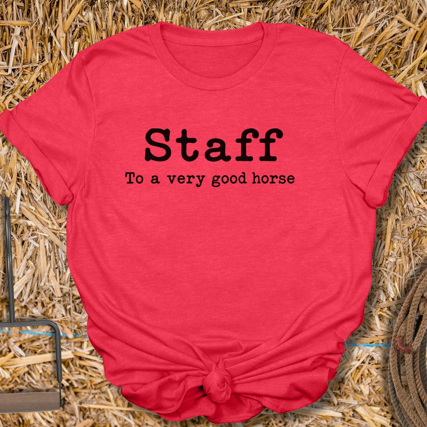 Printify T-Shirt Heather Red / S Staff Tee
