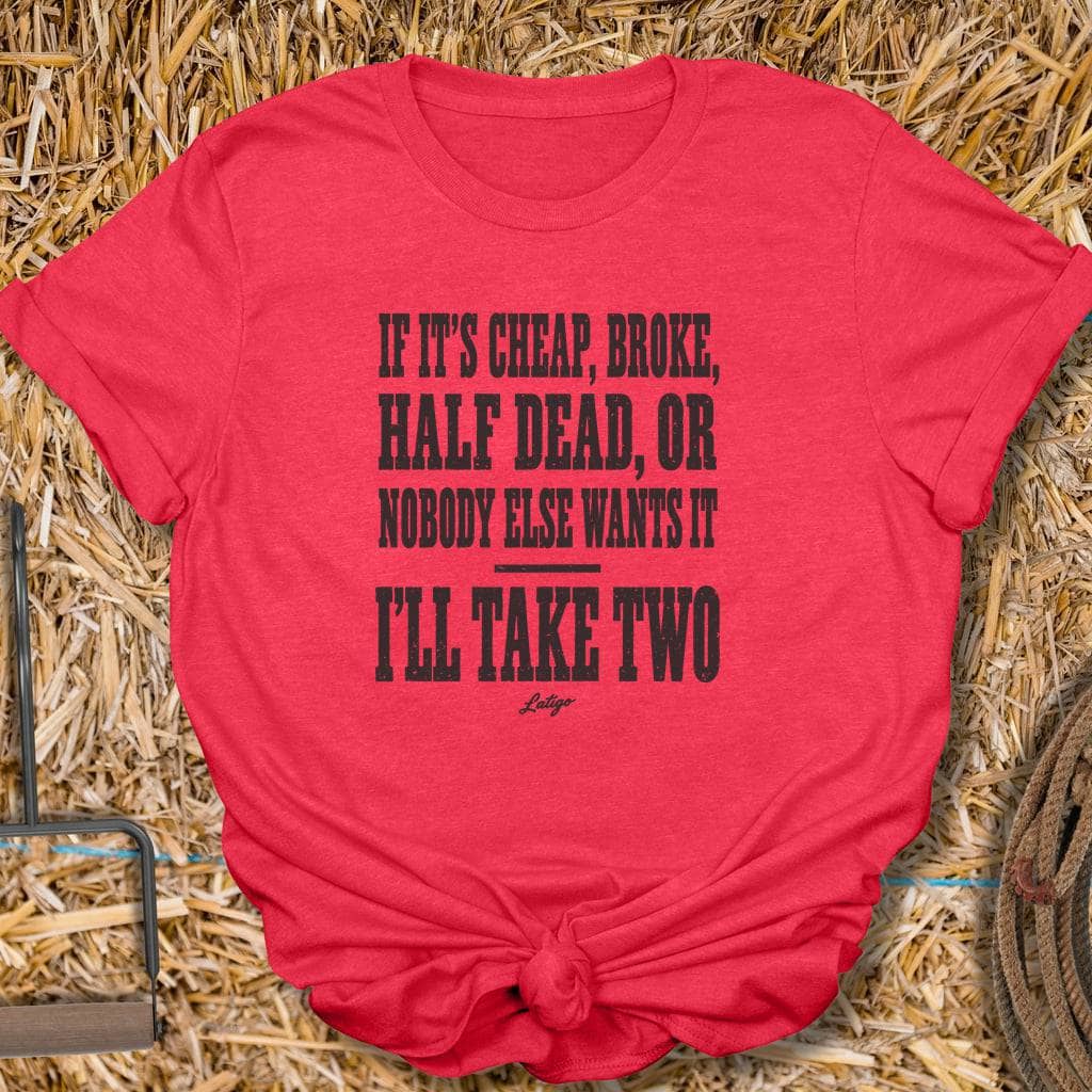 Printify T-Shirt Heather Red / S Take Two Tee