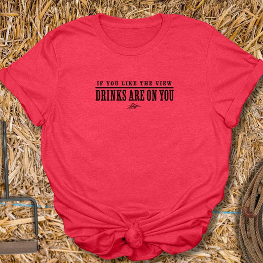Printify T-Shirt Heather Red / S The View Tee