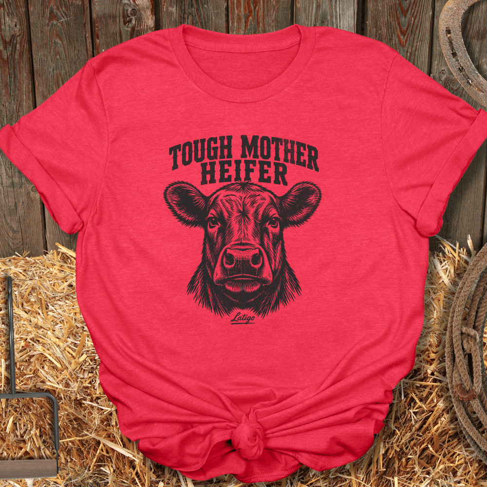 Printify T-Shirt Heather Red / S Tough Mother Tee