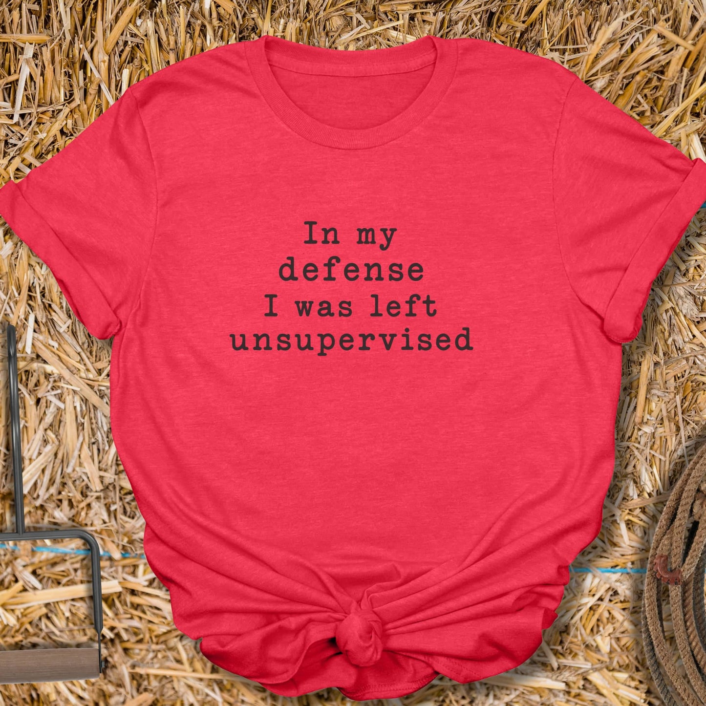 Printify T-Shirt Heather Red / S Unsupervised Tee