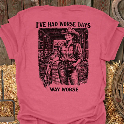 Printify T-Shirt Heather Red / S Way Worse Tee