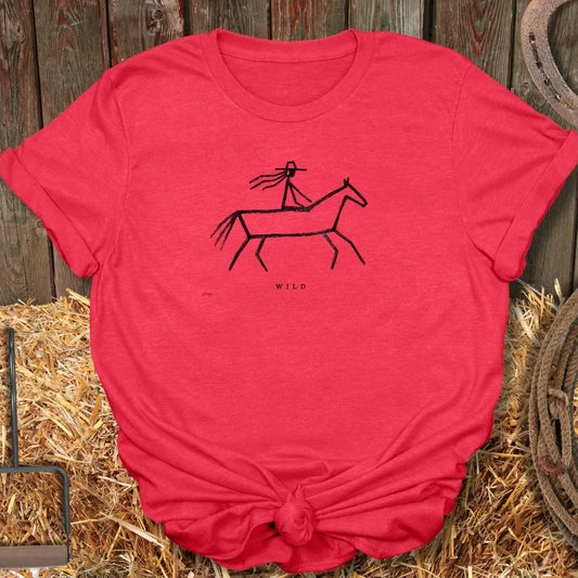 Printify T-Shirt Heather Red / S Wild Tee