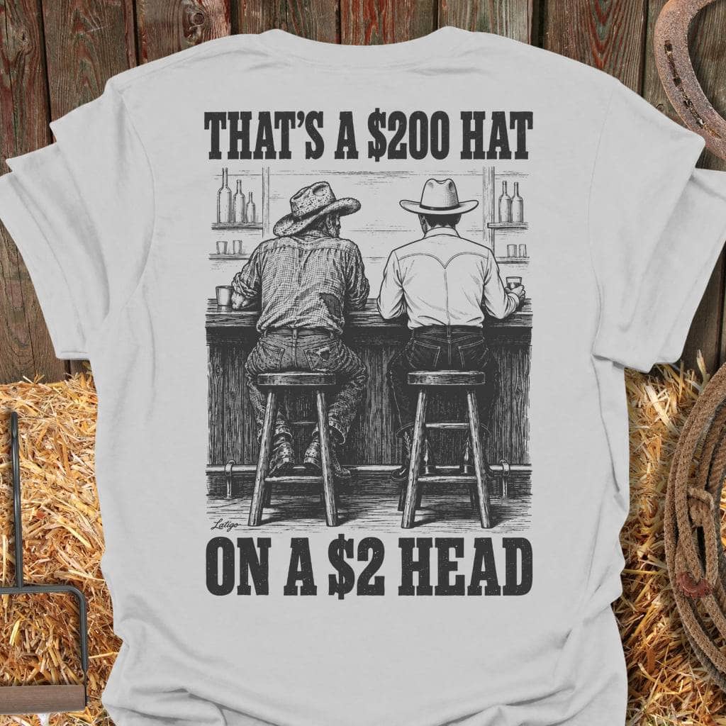 Printify T-Shirt Ice Grey / S $200 Hat Tee