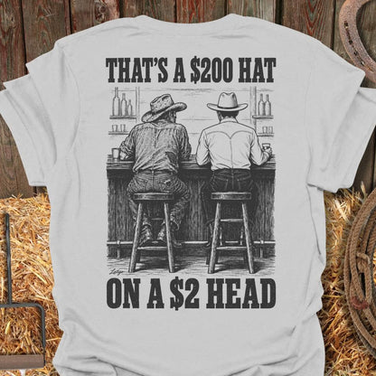 Printify T-Shirt Ice Grey / S $200 Hat Tee