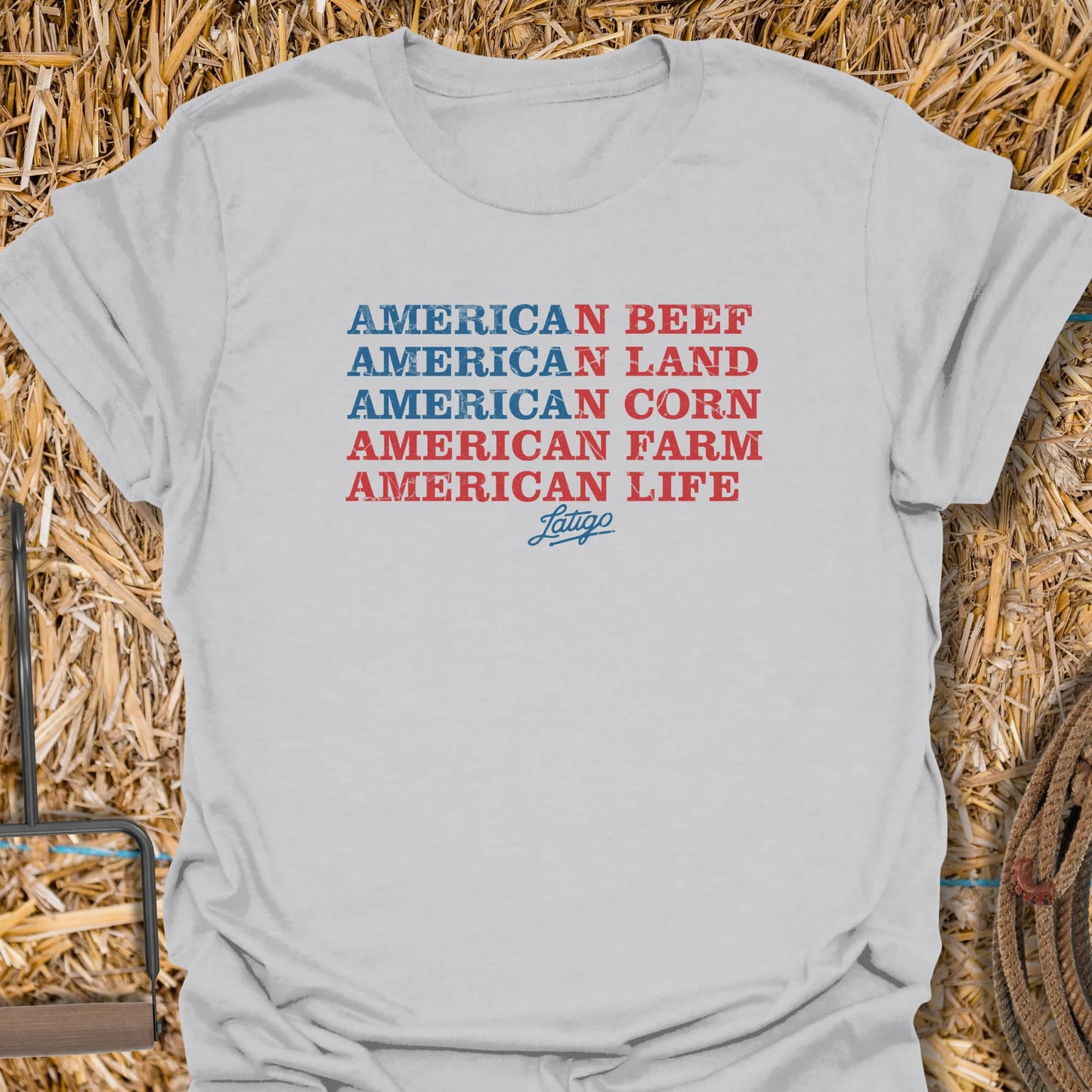 Printify T-Shirt Ice Grey / S American Tee