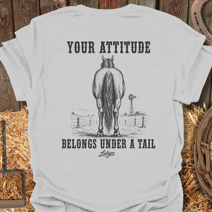 Printify T-Shirt Ice Grey / S Attitude Tee