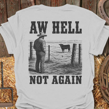Printify T-Shirt Ice Grey / S Aw Hell Tee