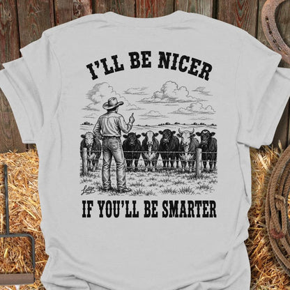 Printify T-Shirt Ice Grey / S Be Smarter Tee