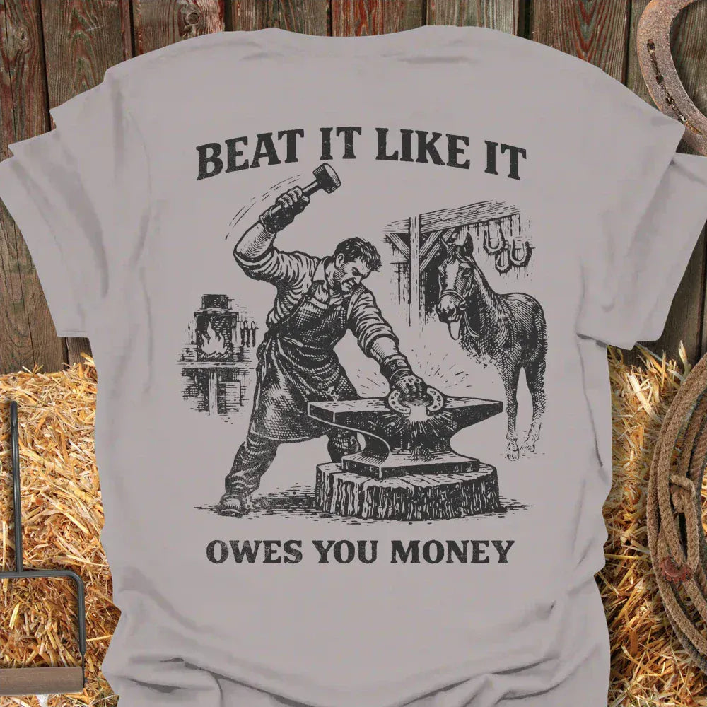 Printify T-Shirt Ice Grey / S Beat It Tee
