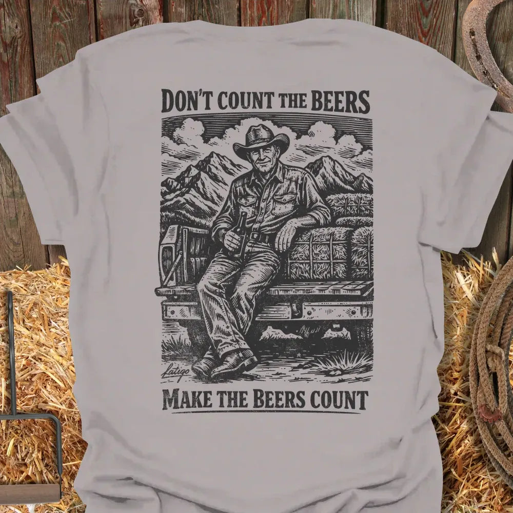 Printify T-Shirt Ice Grey / S Beers Count Tee