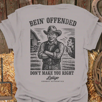 Printify T-Shirt Ice Grey / S Bein' Offended Tee