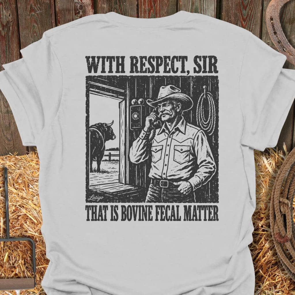 Printify T-Shirt Ice Grey / S Bovine Fecal Tee