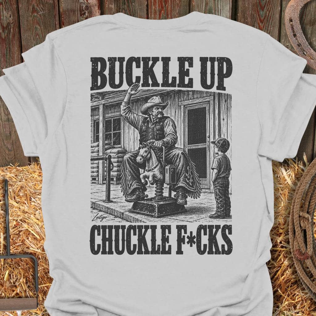 Printify T-Shirt Ice Grey / S Buckle Up Tee