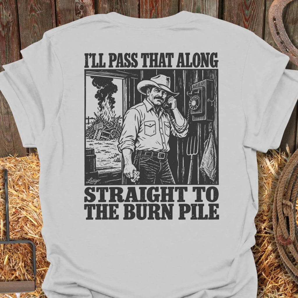 Printify T-Shirt Ice Grey / S Burn Pile Tee