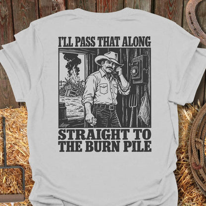 Printify T-Shirt Ice Grey / S Burn Pile Tee