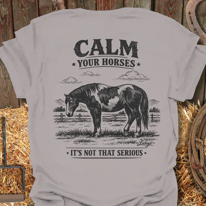 Printify T-Shirt Ice Grey / S Calm Your Horses Tee