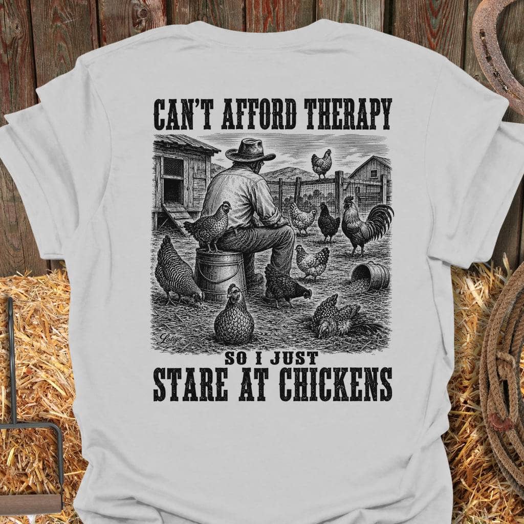 Printify T-Shirt Ice Grey / S Chickens Therapy Tee