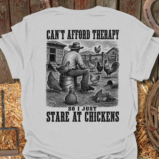 Printify T-Shirt Ice Grey / S Chickens Therapy Tee