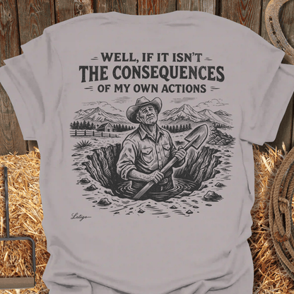 Printify T-Shirt Ice Grey / S Consequences Tee