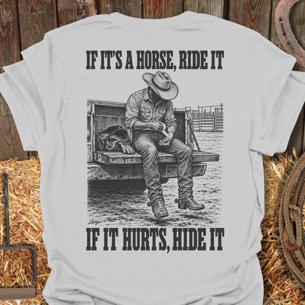 Printify T-Shirt Ice Grey / S Cowboy Logic Tee