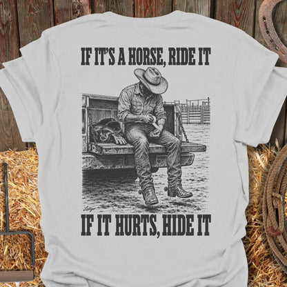 Printify T-Shirt Ice Grey / S Cowboy Logic Tee