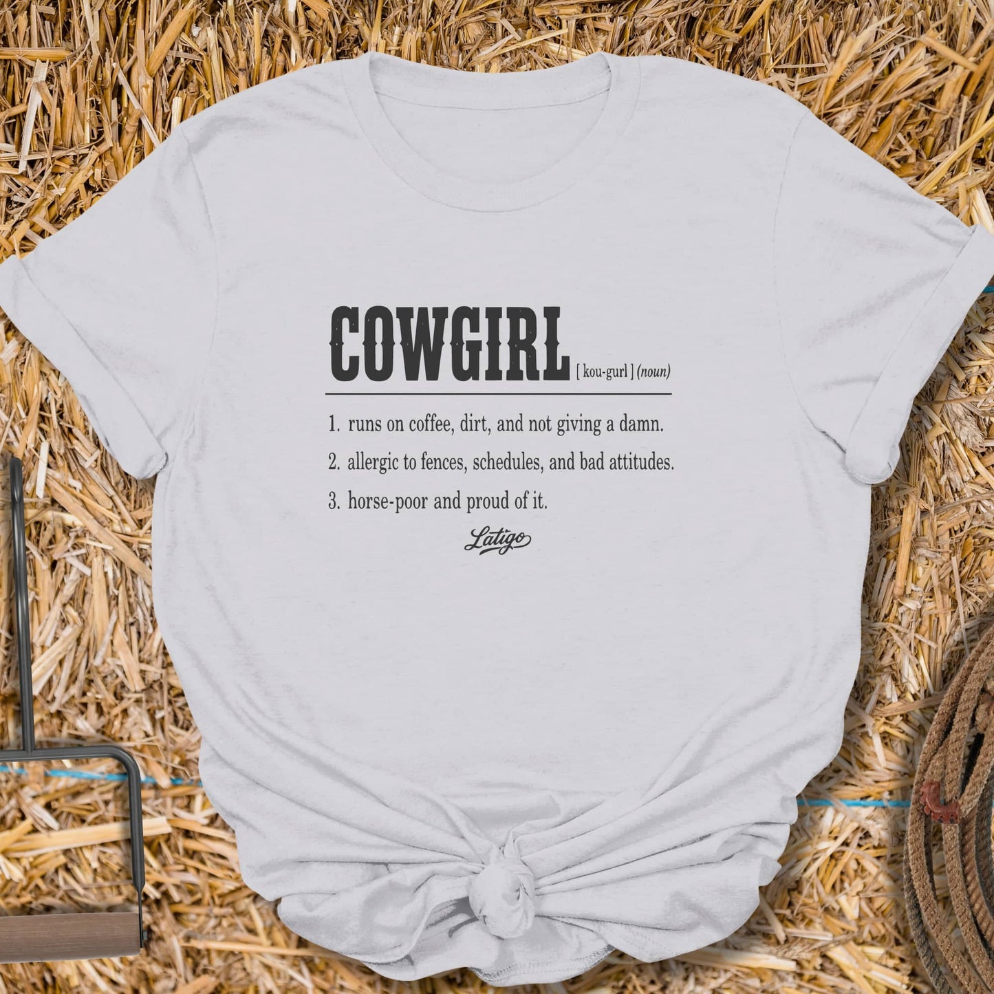 Printify T-Shirt Ice Grey / S Cowgirl Tee