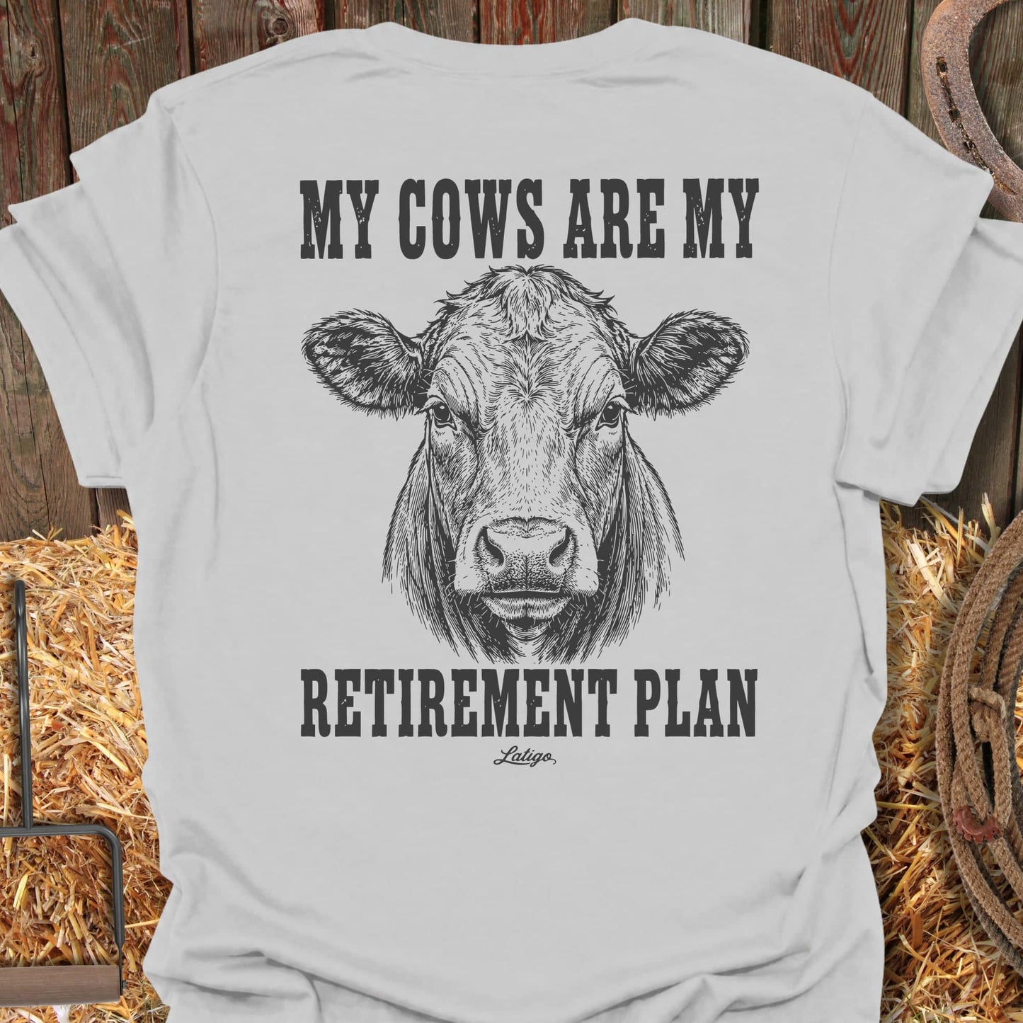 Printify T-Shirt Ice Grey / S Cows Retirement Tee
